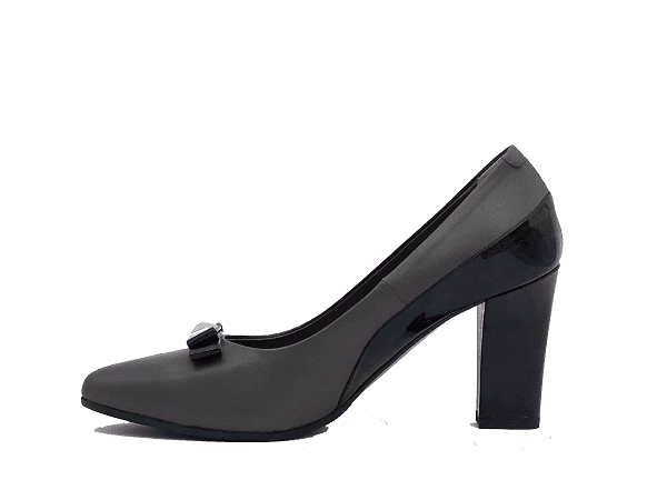 DONNA SOFT Décolleté in pelle grigia MOT957 in Sciarpe Calzature Durello - Agna, commercioVirtuoso.it