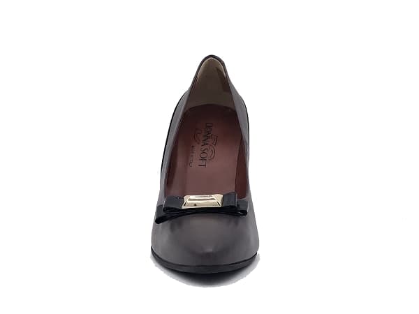 DONNA SOFT Décolleté in pelle grigia MOT957 in Sciarpe Calzature Durello - Agna, commercioVirtuoso.it