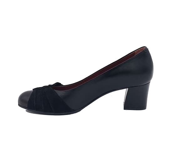 DONNA SOFT Décolleté in pelle nera e camoscio nero in Scarpe col tacco Calzature Durello - Agna, commercioVirtuoso.it