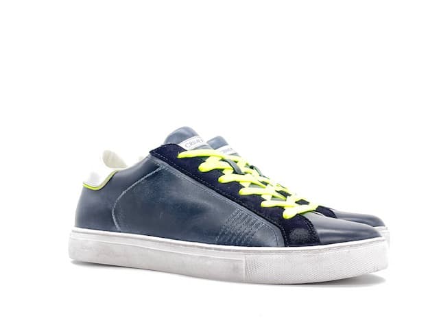 CRIME LONDON BEAT Sneakers uomo in pelle blu - 6