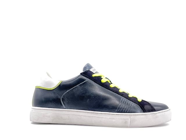 CRIME LONDON BEAT Sneakers uomo in pelle blu in Sneaker casual Calzature Durello - Agna, commercioVirtuoso.it