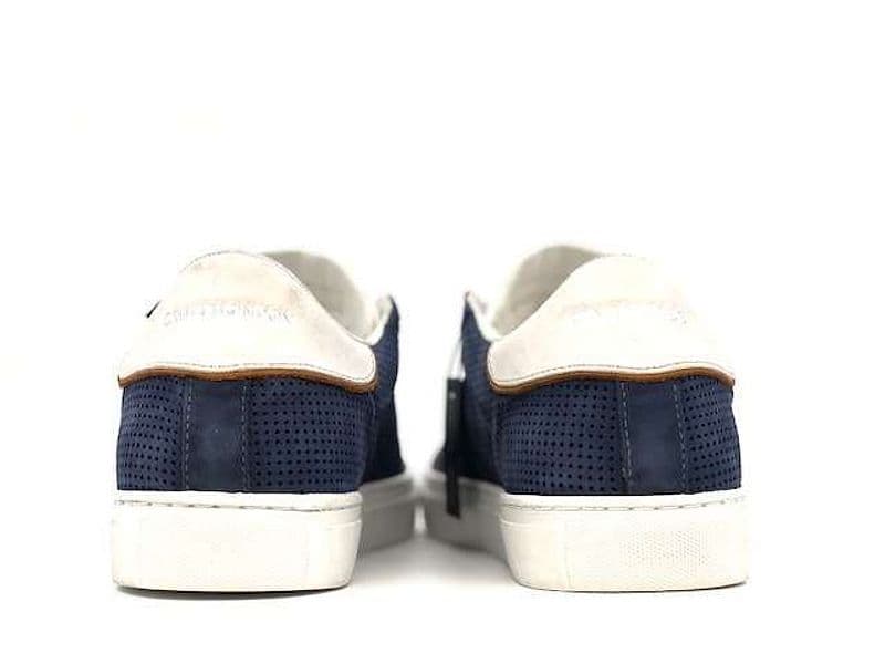 CRIME LONDON Sneakers Uomo Low Top Essential Nabuk Blu in Sneaker casual Calzature Durello - Agna, commercioVirtuoso.it