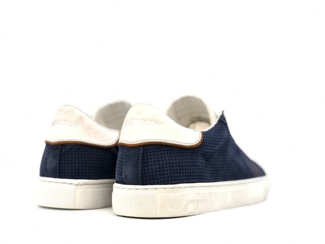 CRIME LONDON Sneakers Uomo Low Top Essential Nabuk Blu in Sneaker casual Calzature Durello - Agna, commercioVirtuoso.it