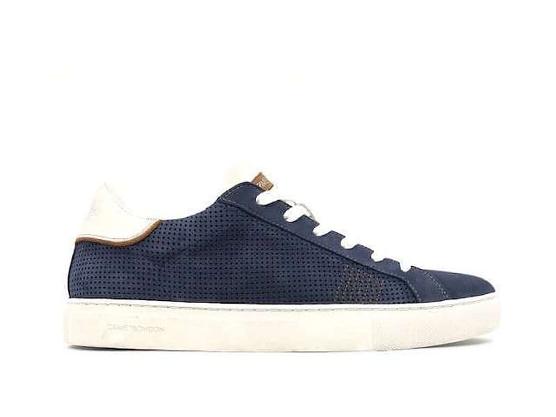 CRIME LONDON Sneakers Uomo Low Top Essential Nabuk Blu in Sneaker casual Calzature Durello - Agna, commercioVirtuoso.it