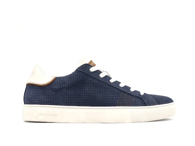 CRIME LONDON Sneakers Uomo Low Top Essential Nabuk Blu in Sneaker casual Calzature Durello - Agna, commercioVirtuoso.it