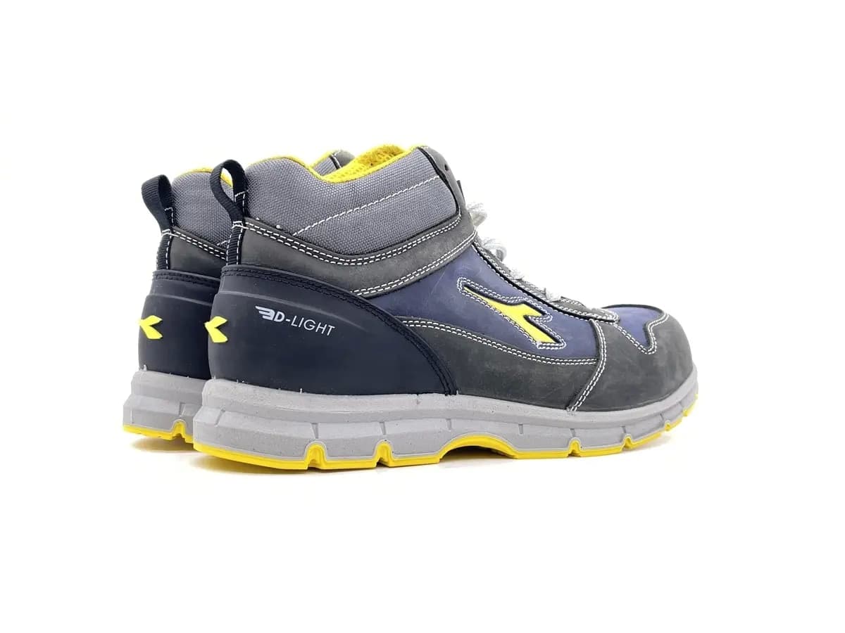Diadora scarponcino antinfortunistico uomo Run Mid S3 pelle blu grigio in Scarpe Calzature Durello - Agna, commercioVirtuoso.it