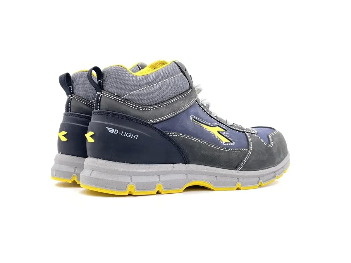 Diadora scarponcino antinfortunistico uomo Run Mid S3 pelle blu grigio in Scarpe Calzature Durello - Agna, commercioVirtuoso.it