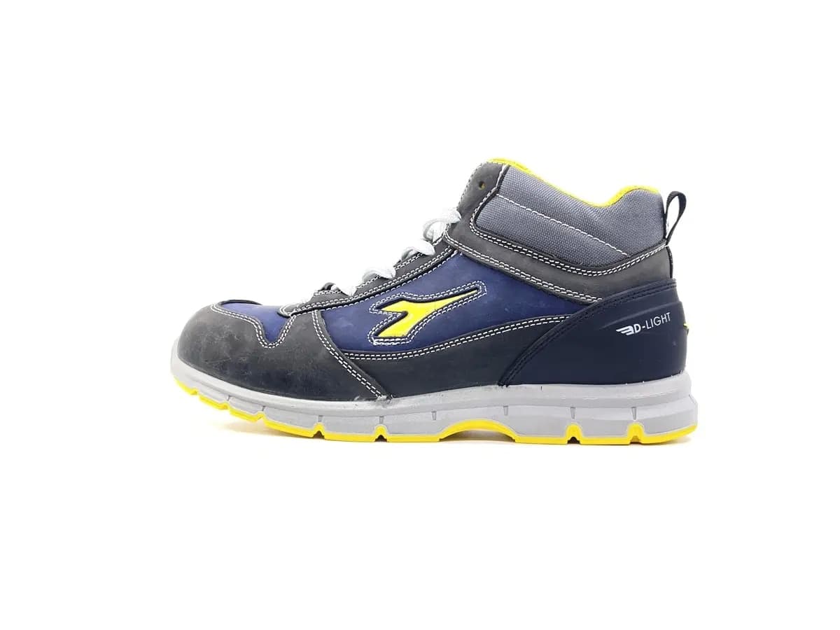 Diadora scarponcino antinfortunistico uomo Run Mid S3 pelle blu grigio in Scarpe Calzature Durello - Agna, commercioVirtuoso.it