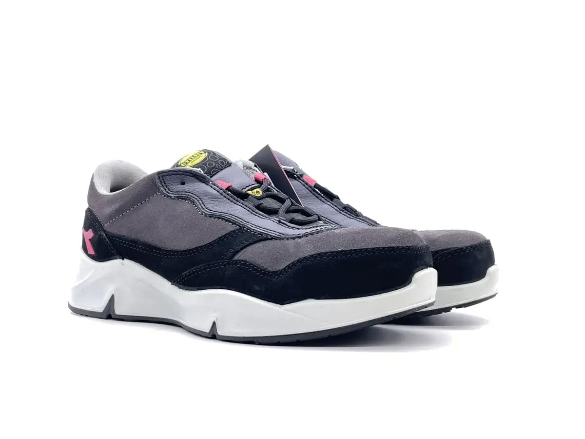 Diadora sneakers donna antinfortunistica tessuto pelle grigio Athena Low - 6