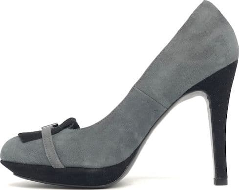 Décolleté donna Wanda d’Aragona scamosciate grigio nere tacco 10 cm in Scarpe col tacco Calzature Durello - Agna, commercioVirtuoso.it