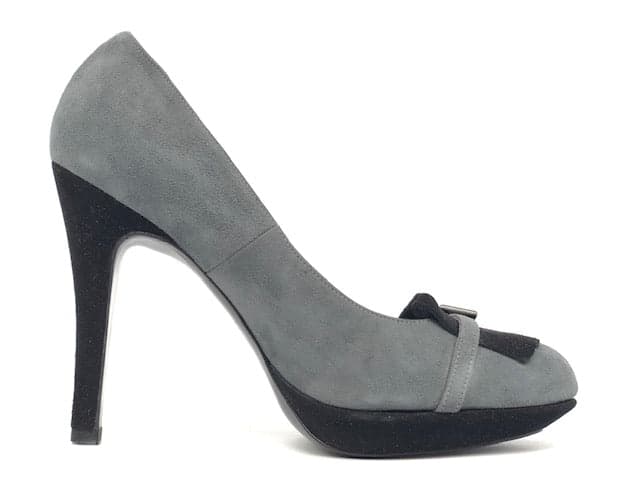 Décolleté donna Wanda d’Aragona scamosciate grigio nere tacco 10 cm in Scarpe col tacco Calzature Durello - Agna, commercioVirtuoso.it