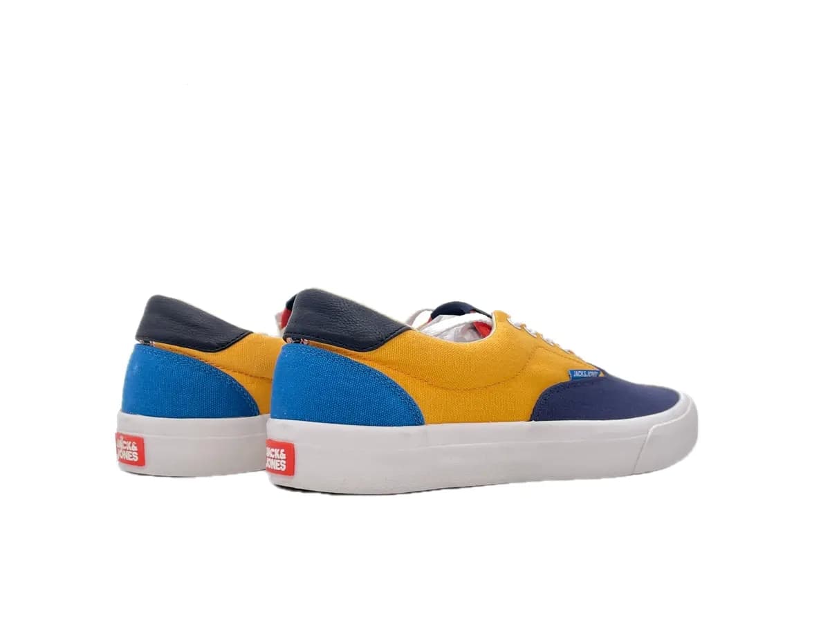 JACK &amp; JONES Sneakers uomo BLAZER canvas block saffron multi in Sneaker casual Calzature Durello - Agna, commercioVirtuoso.it