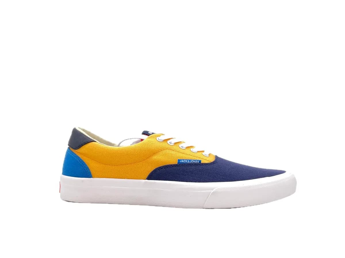 JACK &amp; JONES Sneakers uomo BLAZER canvas block saffron multi in Sneaker casual Calzature Durello - Agna, commercioVirtuoso.it