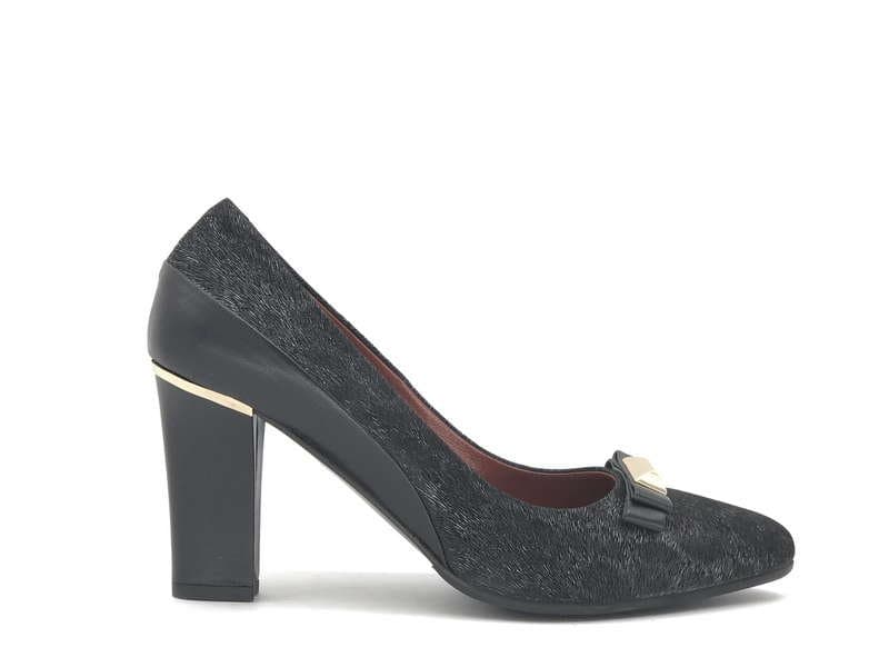 DONNA SOFT Décolleté in pelle nera MOT957GT - 6