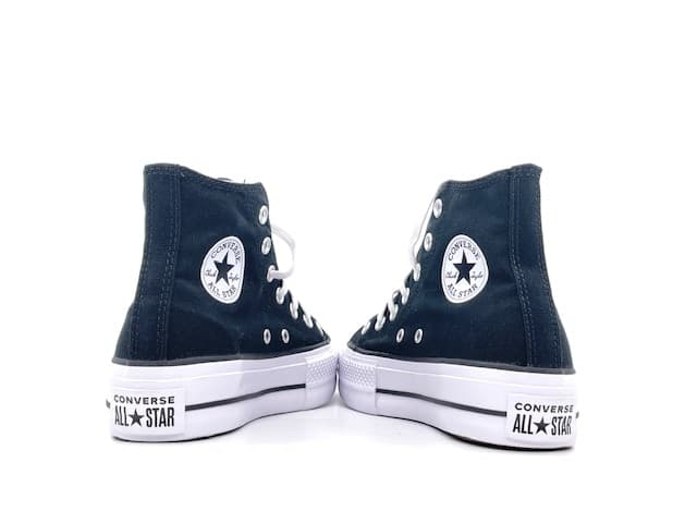 CONVERSE Chuck Taylor All Star Platform Black and White in Sneaker casual Calzature Durello - Agna, commercioVirtuoso.it
