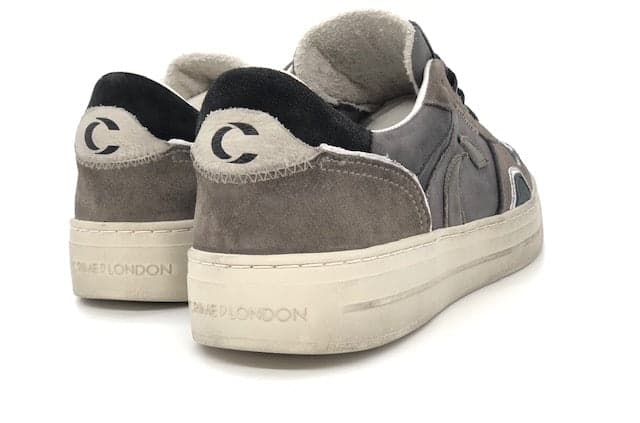 CRIME LONDON Sneakers uomo low top off court grigie in Sneaker casual Calzature Durello - Agna, commercioVirtuoso.it