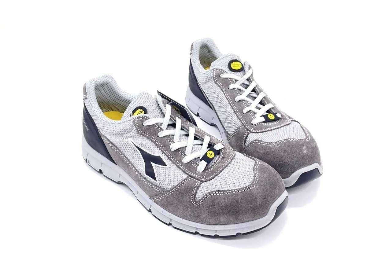 Diadora Run Text Low unisex scarpa antinfortunistica S1P tessuto e pelle grigia in Scarpe Calzature Durello - Agna, commercioVirtuoso.it