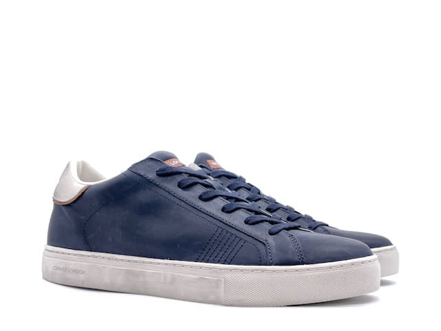 CRIME LONDON LOW TOP ESSENTIAL Sneakers uomo in pelle blu - 6