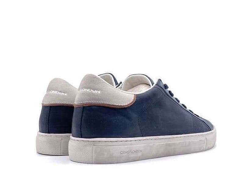 CRIME LONDON LOW TOP ESSENTIAL Sneakers uomo in pelle blu in Sneaker casual Calzature Durello - Agna, commercioVirtuoso.it