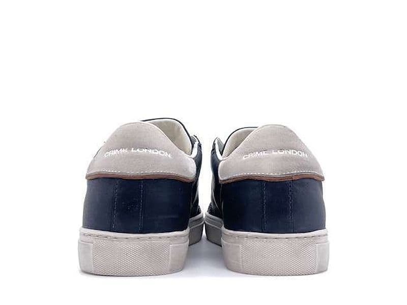 CRIME LONDON LOW TOP ESSENTIAL Sneakers uomo in pelle blu in Sneaker casual Calzature Durello - Agna, commercioVirtuoso.it