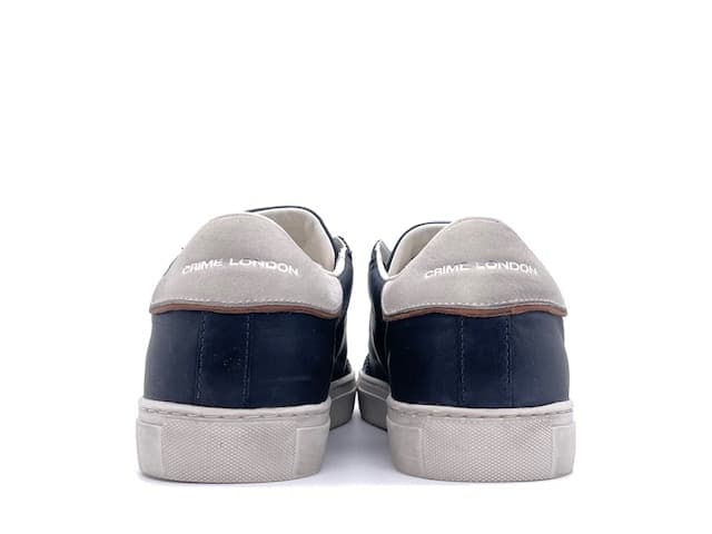 CRIME LONDON LOW TOP ESSENTIAL Sneakers uomo in pelle blu in Sneaker casual Calzature Durello - Agna, commercioVirtuoso.it