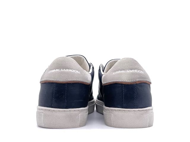CRIME LONDON LOW TOP ESSENTIAL Sneakers uomo in pelle blu in Sneaker casual Calzature Durello - Agna, commercioVirtuoso.it