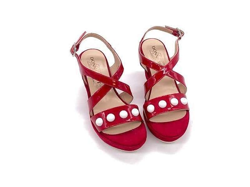 DONNA SOFT sandali donna 7387 rosso in Sandali moda Calzature Durello - Agna, commercioVirtuoso.it