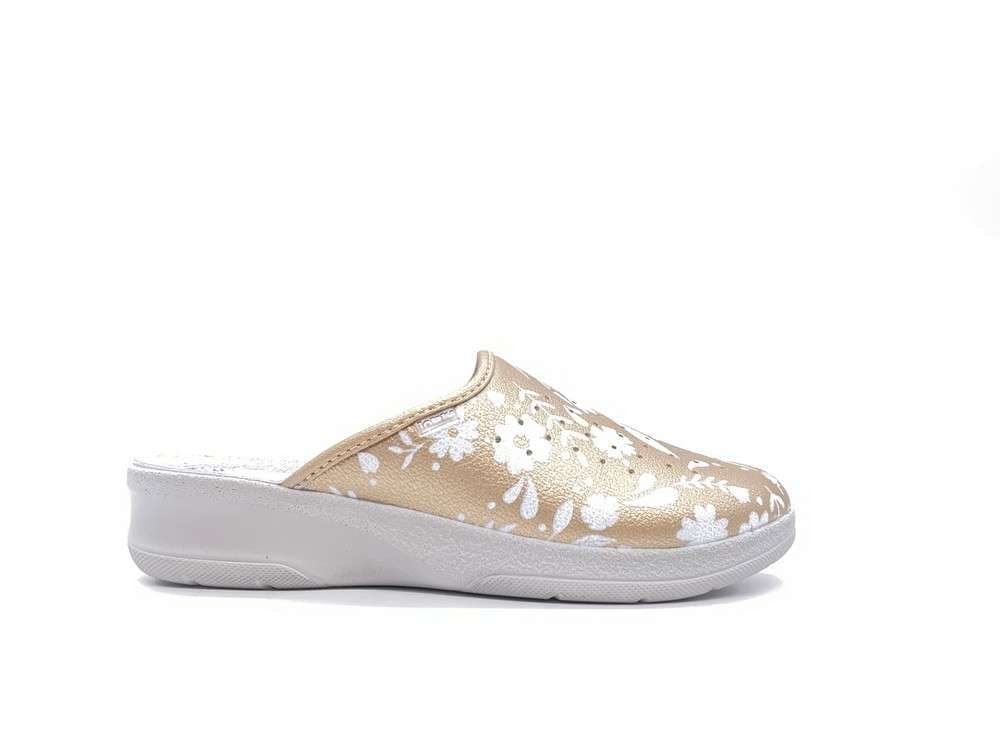 INBLU Sanitario Donna Platino con Fiori in Pantofole Calzature Durello - Agna, commercioVirtuoso.it