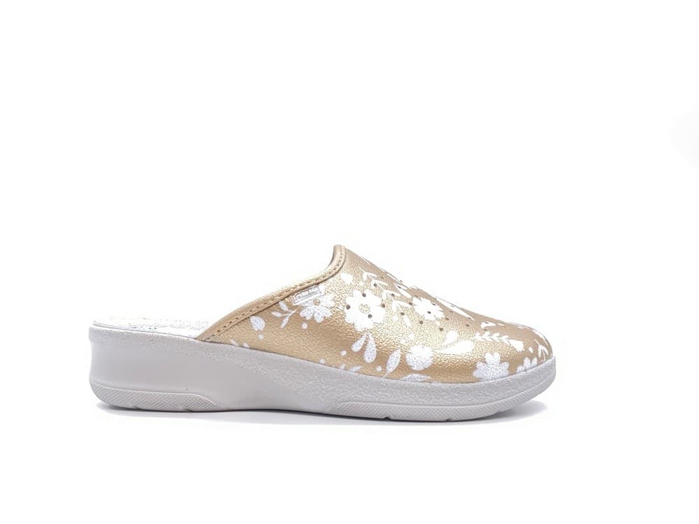 INBLU Sanitario Donna Platino con Fiori in Pantofole Calzature Durello - Agna, commercioVirtuoso.it