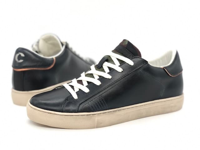 CRIME LONDON Sneakers uomo in pelle color jeans - 5