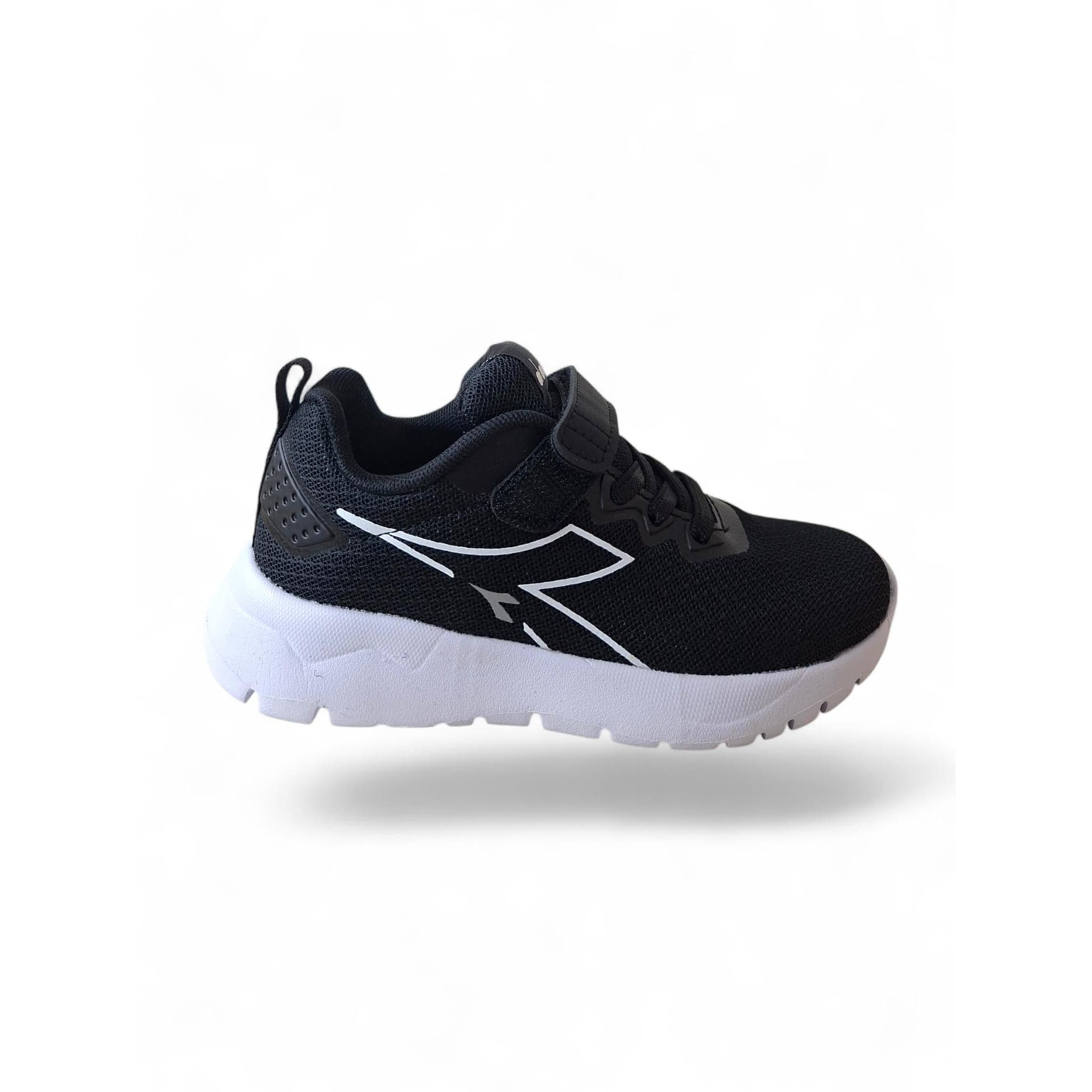 Diadora Evo Run 101.182001 – Sneakers Bambino Nero Bianco | Velcro e Laccio Elastico | Taglie 28-35 - 6