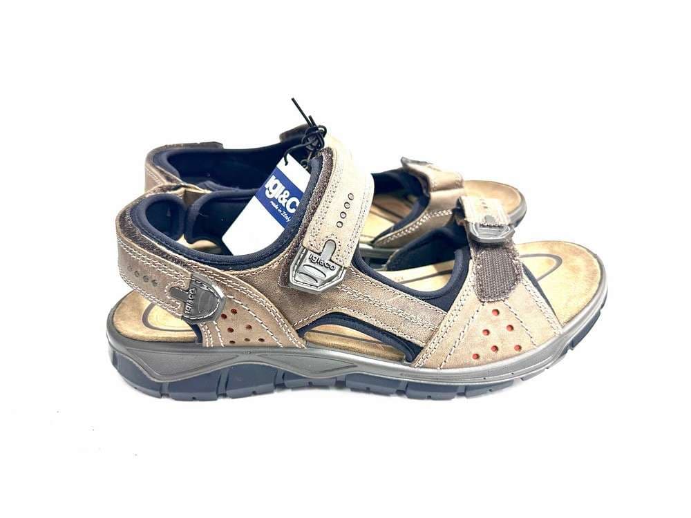 IGI &amp; CO.. Sandalo uomo in pelle marrone in Sandali Calzature Durello - Agna, commercioVirtuoso.it