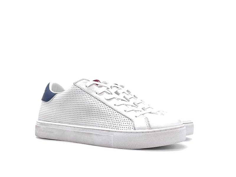 CRIME LONDON Sneakers Uomo Low Top Essential White Blu