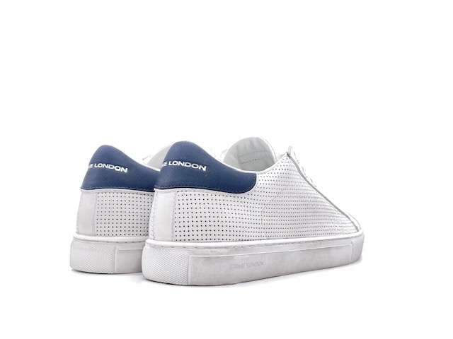 CRIME LONDON Sneakers Uomo Low Top Essential White Blu in Sneaker casual Calzature Durello - Agna, commercioVirtuoso.it