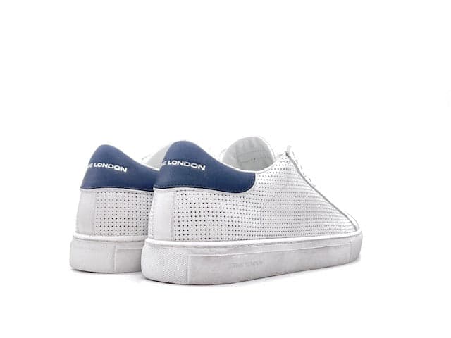 CRIME LONDON Sneakers Uomo Low Top Essential White Blu in Sneaker casual Calzature Durello - Agna, commercioVirtuoso.it