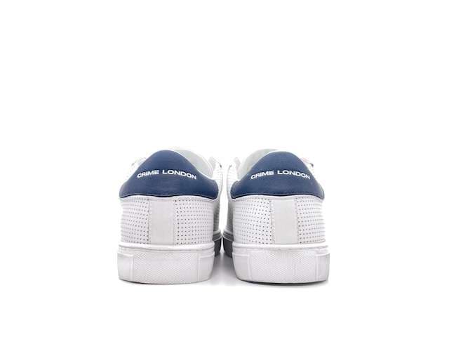 CRIME LONDON Sneakers Uomo Low Top Essential White Blu in Sneaker casual Calzature Durello - Agna, commercioVirtuoso.it