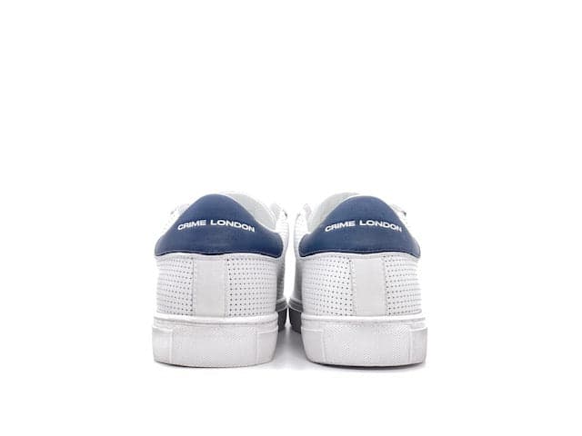 CRIME LONDON Sneakers Uomo Low Top Essential White Blu in Sneaker casual Calzature Durello - Agna, commercioVirtuoso.it