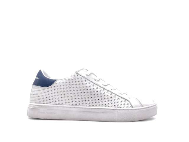CRIME LONDON Sneakers Uomo Low Top Essential White Blu in Sneaker casual Calzature Durello - Agna, commercioVirtuoso.it