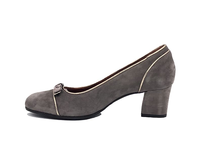 DONNA SOFT Décolleté in camoscio grigio tortora 3980 in Scarpe col tacco Calzature Durello - Agna, commercioVirtuoso.it