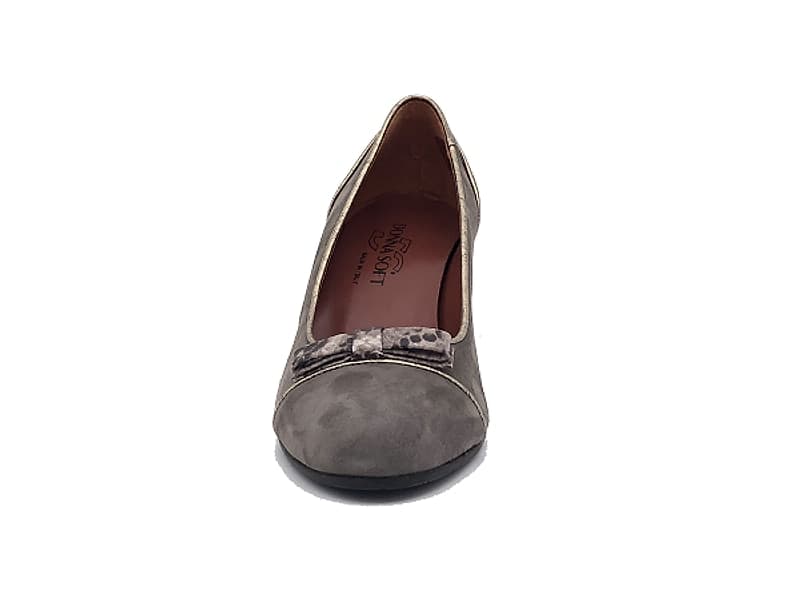 DONNA SOFT Décolleté in camoscio grigio tortora 3980 in Scarpe col tacco Calzature Durello - Agna, commercioVirtuoso.it
