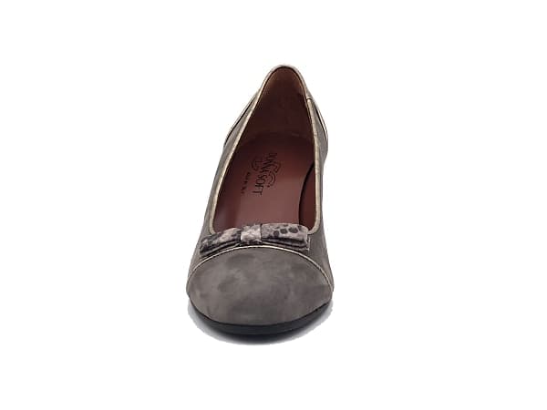 DONNA SOFT Décolleté in camoscio grigio tortora 3980 in Scarpe col tacco Calzature Durello - Agna, commercioVirtuoso.it