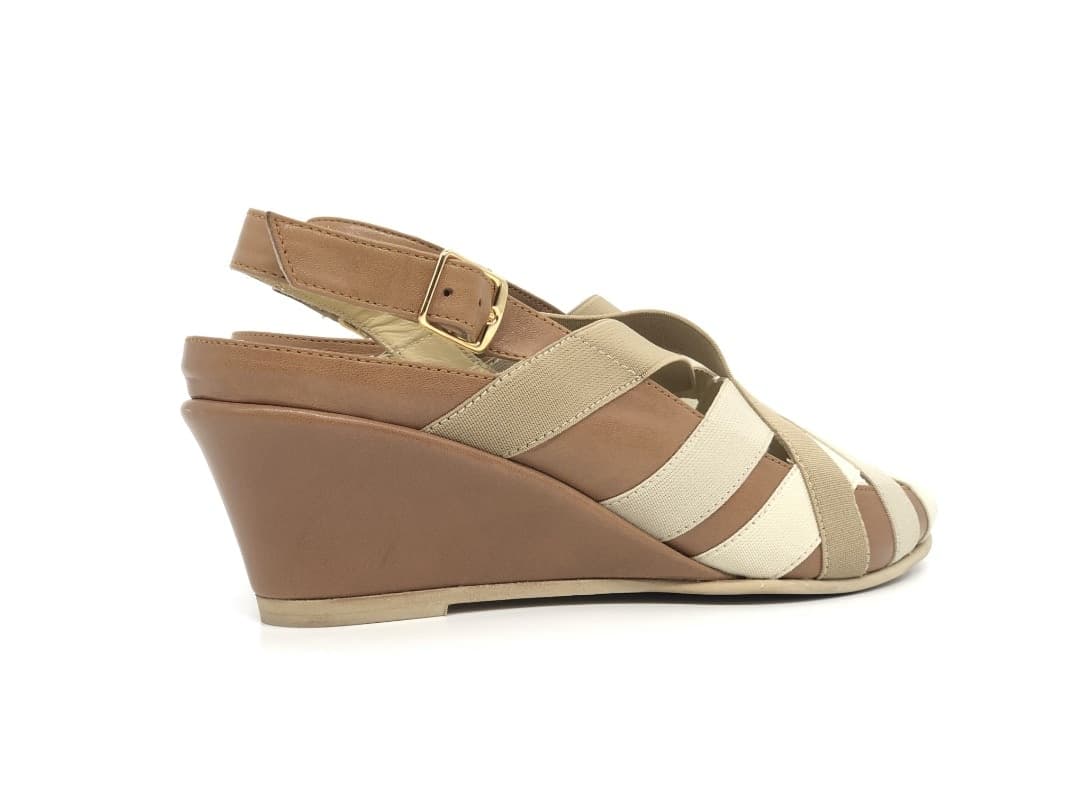 COMODAIDEA Sandali donna 983 beige e cuoio in Sandali moda Calzature Durello - Agna, commercioVirtuoso.it