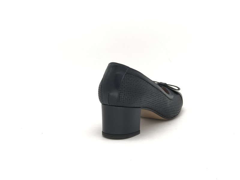 DONNA SOFT Décolleté in pelle blu e fondo cuoio 6835 in Scarpe col tacco Calzature Durello - Agna, commercioVirtuoso.it