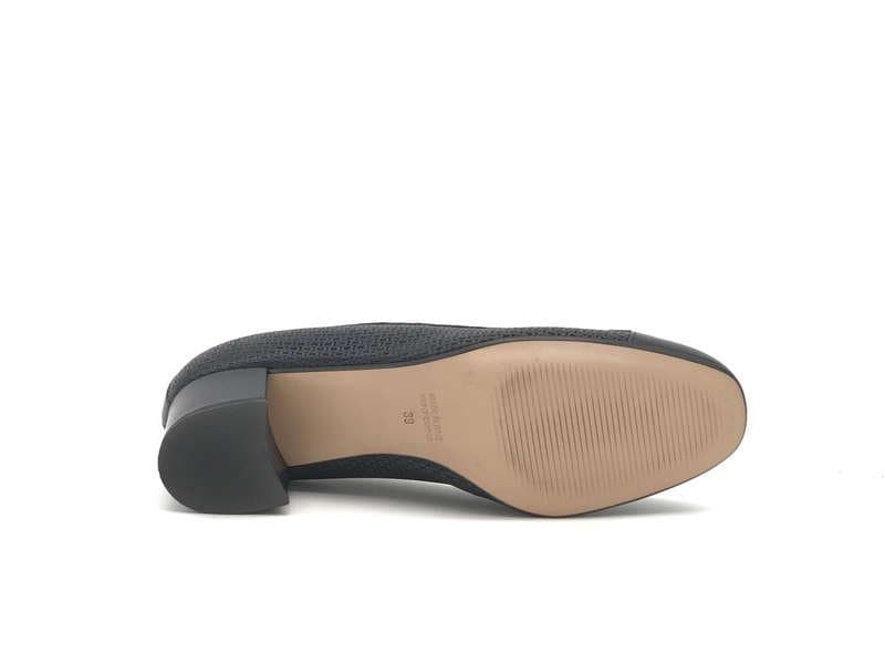 DONNA SOFT Décolleté in pelle blu e fondo cuoio 6835 in Scarpe col tacco Calzature Durello - Agna, commercioVirtuoso.it