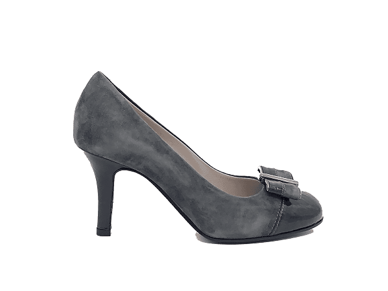 DONNA SOFT Décolleté in camoscio grigio 3343 - 5