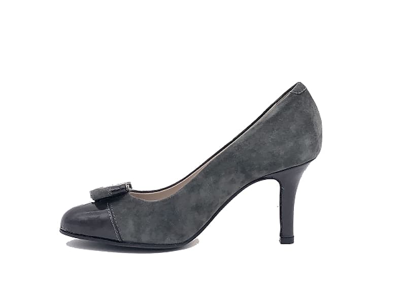 DONNA SOFT Décolleté in camoscio grigio 3343 in Scarpe col tacco Calzature Durello - Agna, commercioVirtuoso.it