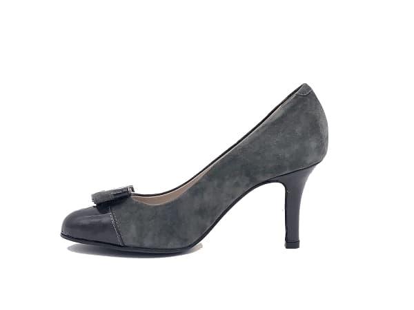 DONNA SOFT Décolleté in camoscio grigio 3343 in Scarpe col tacco Calzature Durello - Agna, commercioVirtuoso.it
