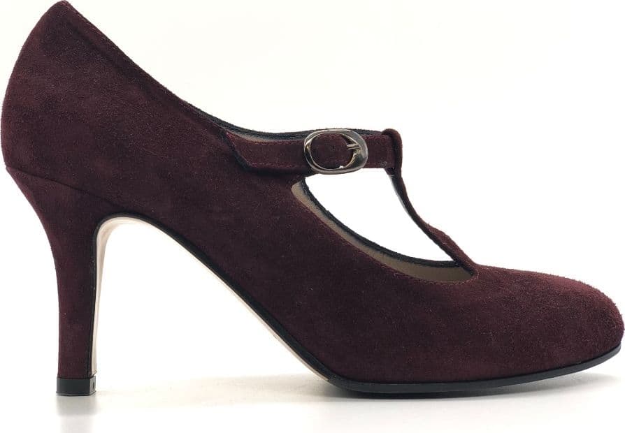 DONNA SOFT Décolleté con cinturino 3342 bordò - 6