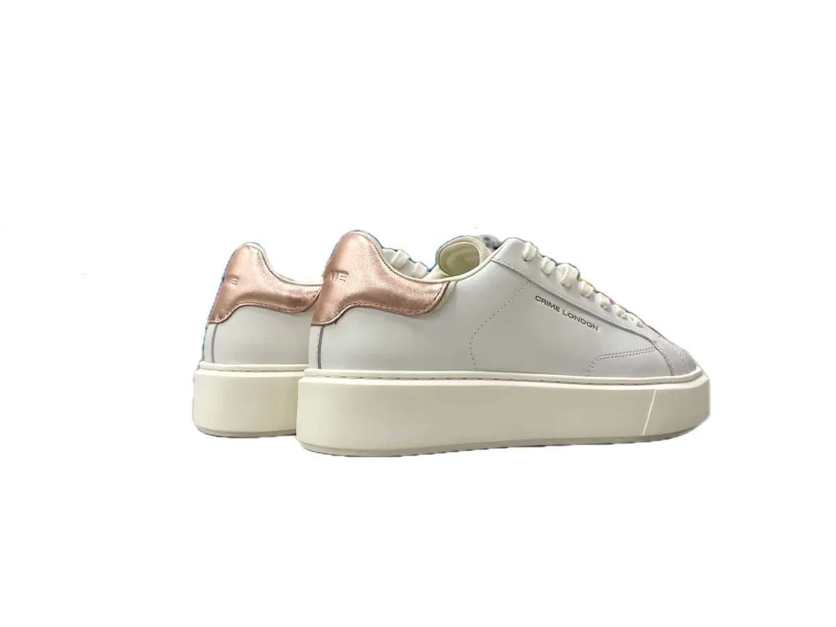 CRIME LONDON Sneakers Donna Bianco Rosa Laminato in Sneaker casual Calzature Durello - Agna, commercioVirtuoso.it