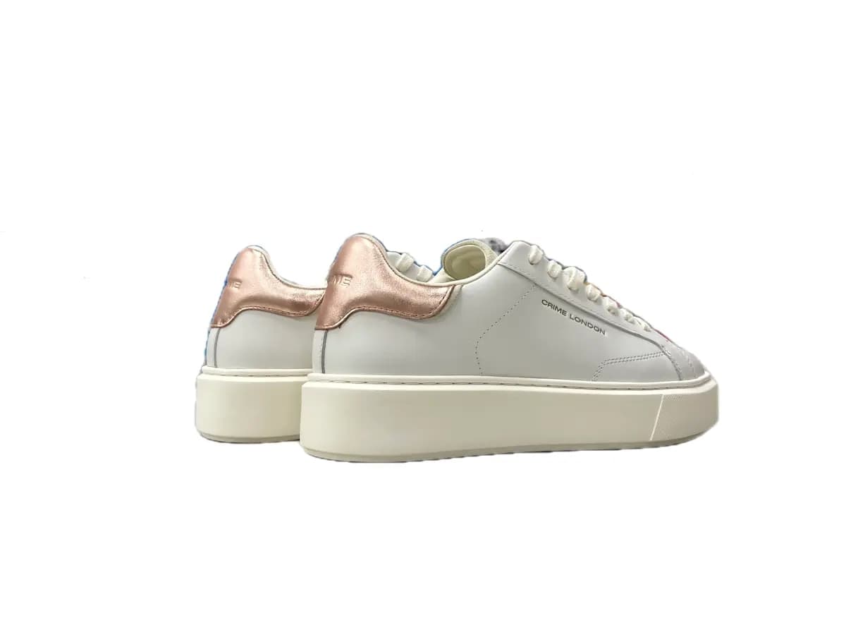 CRIME LONDON Sneakers Donna Bianco Rosa Laminato in Sneaker casual Calzature Durello - Agna, commercioVirtuoso.it